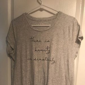 Loft tee, with embroidery.